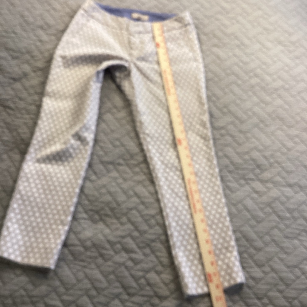 Banana Republic tan Polka Dot Skinny Pants Sz 2 - Picture 8 of 13
